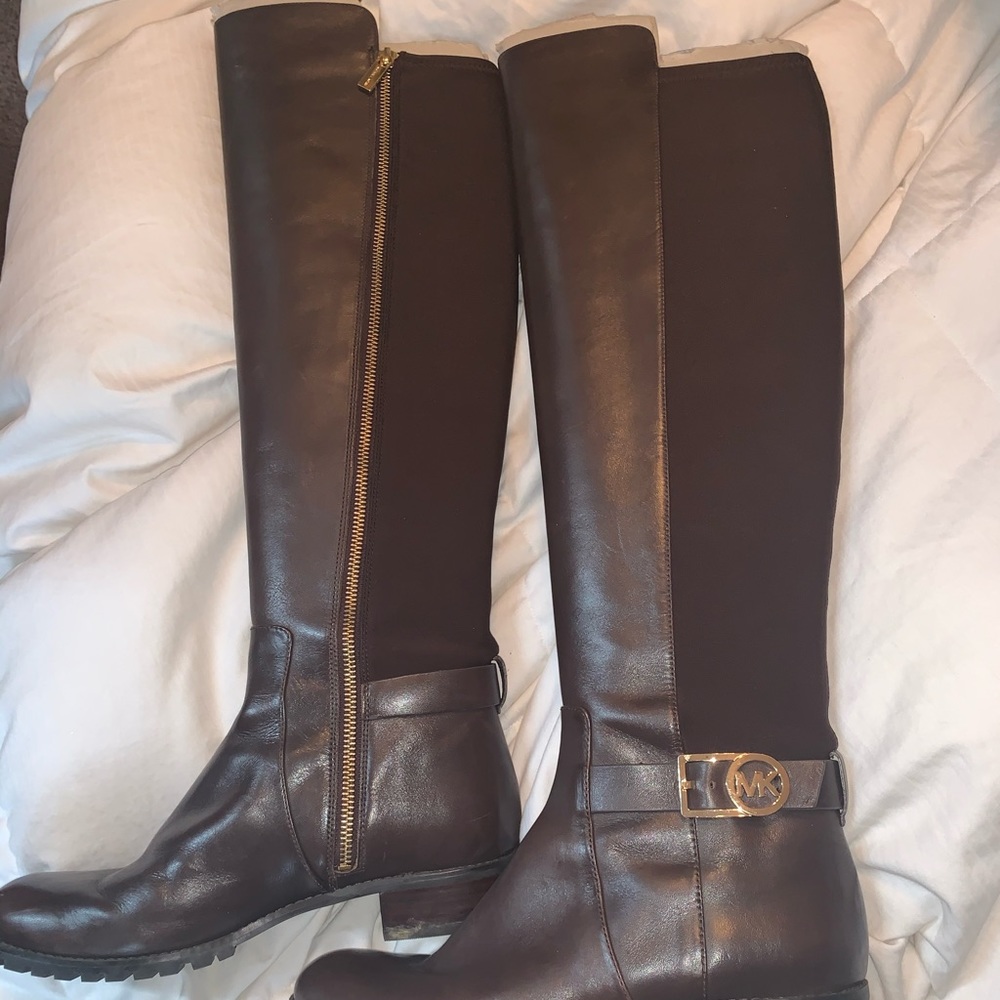 Michael Kors Brown Knee High Boots Size 8 1/2